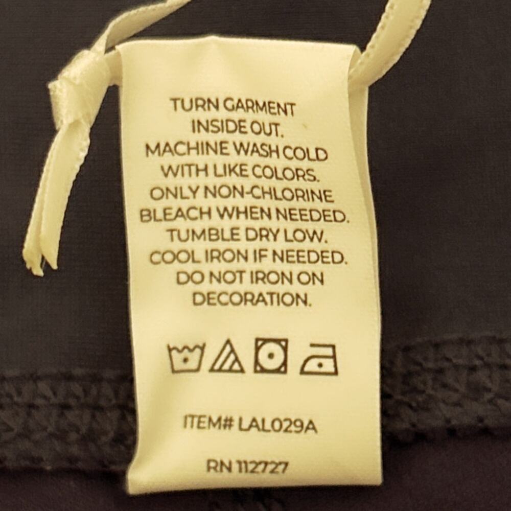 NWT! Laila Ali Sculpted Faux Leather Trim High-Rise Leggings Pockets Size Large - Picture 8 of 9